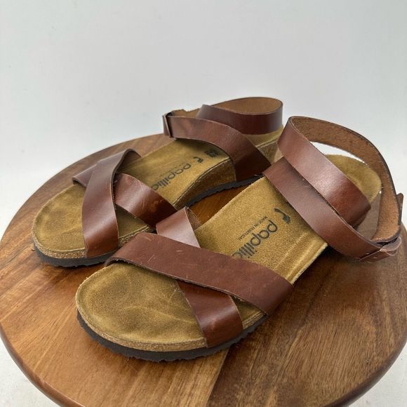 Birkenstock Papillio "Lola" Leather Ankle Strap -Women- Size 38- Brown Leather. - Picture 10 of 10
